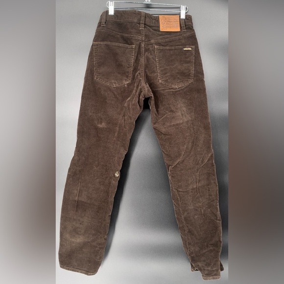 VOLCOM SOLVER 5 POCKET CORDUROY PANTS DARK BROWN SIZE 28 - Picture 5 of 11